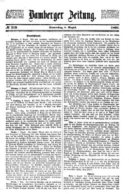 Bamberger Zeitung Donnerstag 9. August 1860