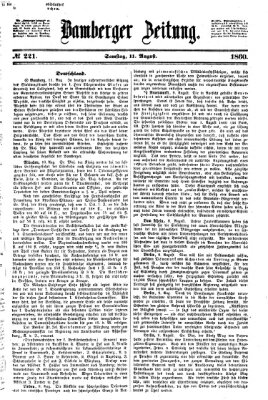 Bamberger Zeitung Samstag 11. August 1860