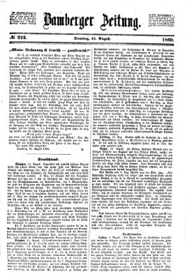 Bamberger Zeitung Sonntag 12. August 1860