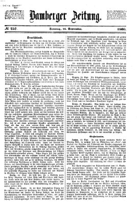 Bamberger Zeitung Sonntag 16. September 1860