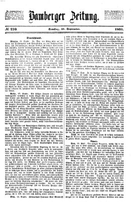 Bamberger Zeitung Samstag 29. September 1860
