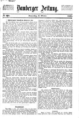 Bamberger Zeitung Donnerstag 11. Oktober 1860