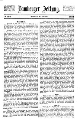 Bamberger Zeitung Mittwoch 17. Oktober 1860