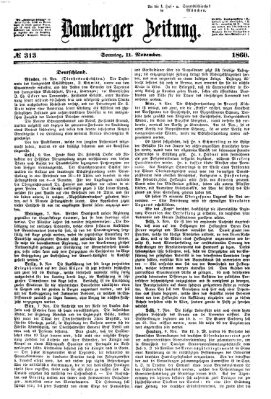 Bamberger Zeitung Sonntag 11. November 1860