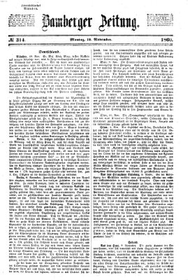 Bamberger Zeitung Montag 12. November 1860