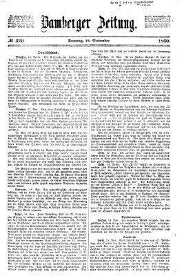 Bamberger Zeitung Sonntag 18. November 1860