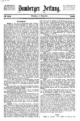 Bamberger Zeitung Dienstag 4. Dezember 1860