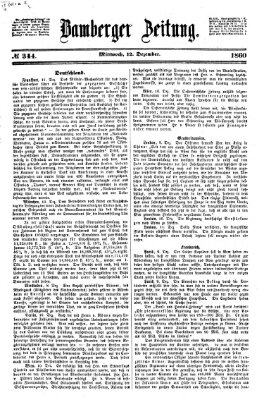 Bamberger Zeitung Mittwoch 12. Dezember 1860