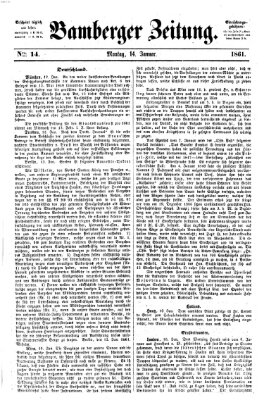 Bamberger Zeitung Montag 14. Januar 1861
