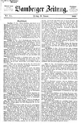 Bamberger Zeitung Freitag 18. Januar 1861