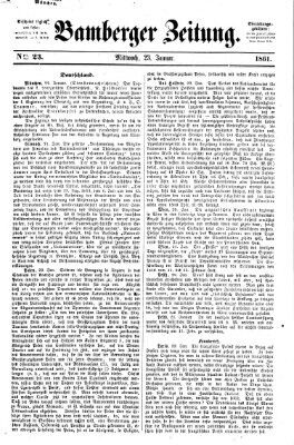 Bamberger Zeitung Mittwoch 23. Januar 1861