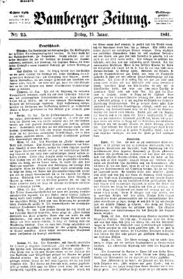 Bamberger Zeitung Freitag 25. Januar 1861