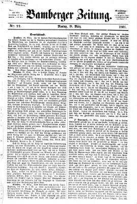Bamberger Zeitung Montag 18. März 1861