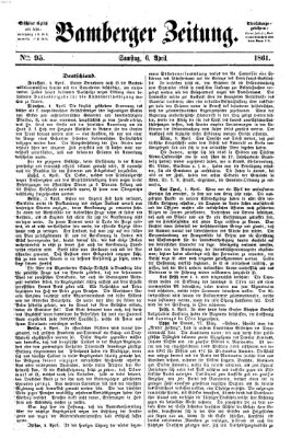 Bamberger Zeitung Samstag 6. April 1861