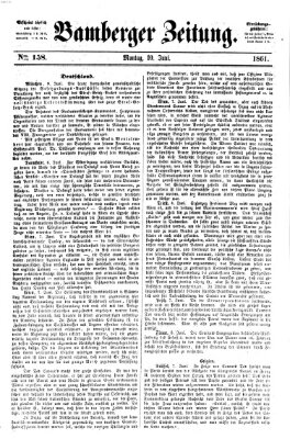 Bamberger Zeitung Montag 10. Juni 1861