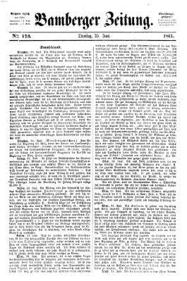 Bamberger Zeitung Dienstag 25. Juni 1861