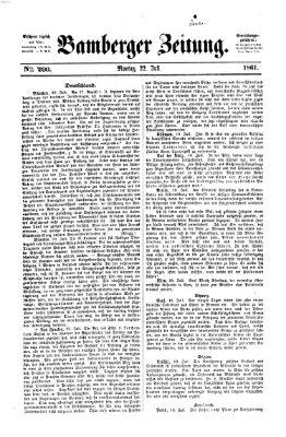 Bamberger Zeitung Montag 22. Juli 1861