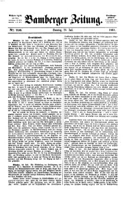 Bamberger Zeitung Sonntag 28. Juli 1861