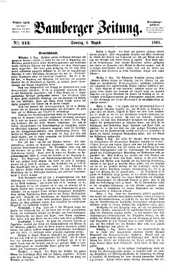 Bamberger Zeitung Sonntag 4. August 1861