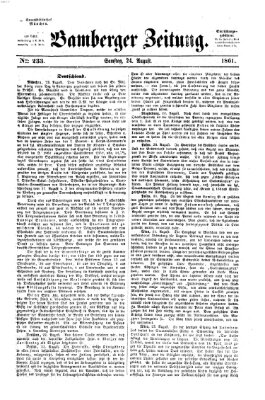 Bamberger Zeitung Samstag 24. August 1861