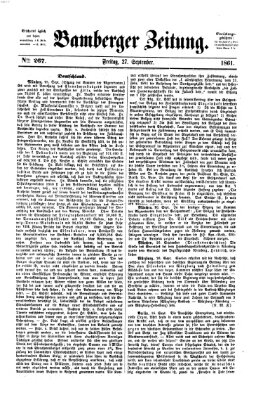 Bamberger Zeitung Freitag 27. September 1861