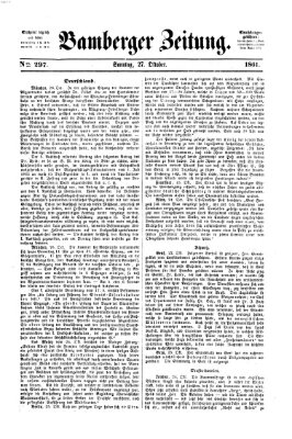 Bamberger Zeitung Sonntag 27. Oktober 1861