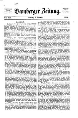 Bamberger Zeitung Sonntag 3. November 1861