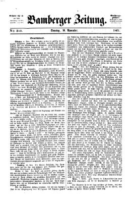 Bamberger Zeitung Sonntag 10. November 1861