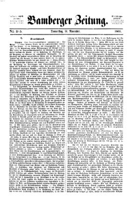 Bamberger Zeitung Donnerstag 14. November 1861