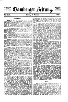 Bamberger Zeitung Sonntag 17. November 1861