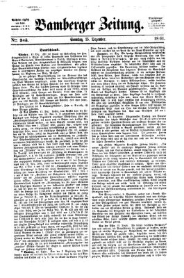 Bamberger Zeitung Sonntag 15. Dezember 1861