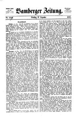 Bamberger Zeitung Dienstag 17. Dezember 1861