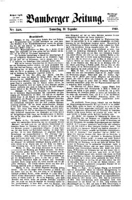 Bamberger Zeitung Donnerstag 19. Dezember 1861