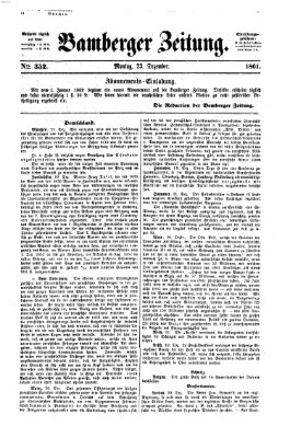 Bamberger Zeitung Montag 23. Dezember 1861