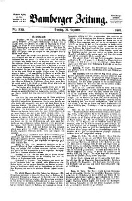Bamberger Zeitung Dienstag 24. Dezember 1861