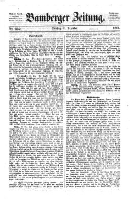 Bamberger Zeitung Dienstag 31. Dezember 1861