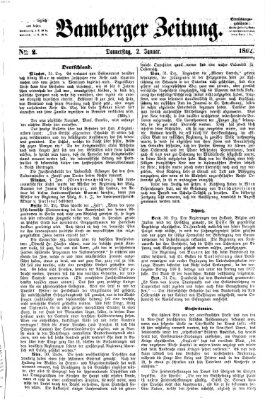 Bamberger Zeitung Donnerstag 2. Januar 1862