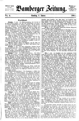 Bamberger Zeitung Samstag 4. Januar 1862