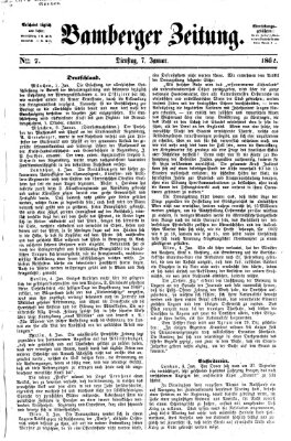 Bamberger Zeitung Dienstag 7. Januar 1862