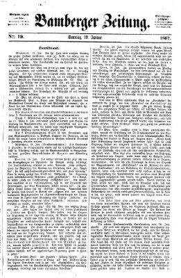 Bamberger Zeitung Sonntag 19. Januar 1862
