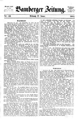 Bamberger Zeitung Mittwoch 22. Januar 1862