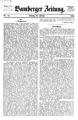 Bamberger Zeitung Sonntag 16. Februar 1862