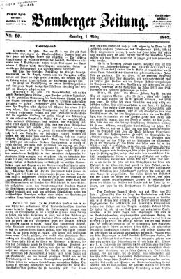 Bamberger Zeitung Samstag 1. März 1862