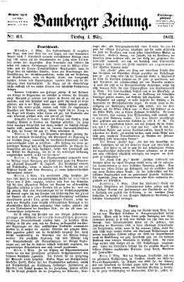 Bamberger Zeitung Dienstag 4. März 1862