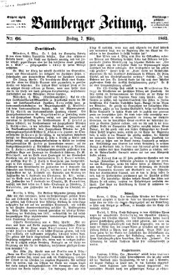 Bamberger Zeitung Freitag 7. März 1862