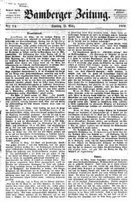 Bamberger Zeitung Samstag 15. März 1862