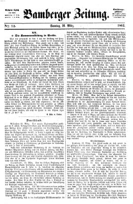 Bamberger Zeitung Sonntag 16. März 1862