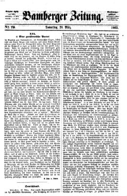 Bamberger Zeitung Donnerstag 20. März 1862