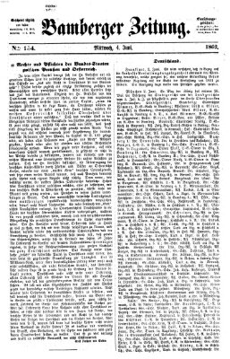 Bamberger Zeitung Mittwoch 4. Juni 1862