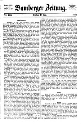 Bamberger Zeitung Dienstag 17. Juni 1862